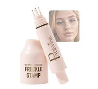 Freckle Stamp Pen, Waterproof Faux Freckle Makeup Tool, Natural Lifelike Looking Freckle Maker & Spray with Multi-Prong Precision Stamp Head for Effortless Sun-Kissed Look (# MEDIUM)