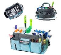 FRECOLSH Large Cleaning Caddy for Cleaning Suppliers Organizer,15" Storage Organizer for House Clean Essential, Wearable Cleaing Bag, Storage Caddy for Housekeeping