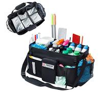 FRECOLSH Large Cleaning Supplies Organizer-Cleaning Caddy Organizer With Handles & Shoulder Strap-Cleaning Bags for Cleaning Suppliers-Housekeepers Wearable Cleaning Tote Upgraded