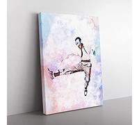 Fred Astaire Dancing In Abstract Modern Art Canvas Wall Art Print Ready to Hang, Framed Picture for Living Room Bedroom Home Office Décor, 60x40 cm (24x16 Inch)