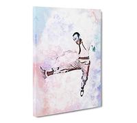 Fred Astaire Dancing In Abstract Modern Art Canvas Wall Art Print Ready to Hang, Framed Picture for Living Room Bedroom Home Office Décor, 24x16 Inch (60x40 cm)