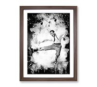 Fred Astaire Modern Cb Framed Wall Art Print, Ready to Hang Picture for Living Room Bedroom Home Office Décor, Walnut A3 (34 x 46 cm)