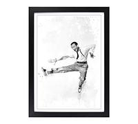 Fred Astaire V3 Framed Print | A2 Black Framed Wall Art | Ready to Hang | Modern Nature Picture | Living Room Bedroom Lounge Office