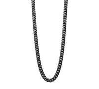 Fred Bennett Black Brushed Curb Chain Necklace 50cm