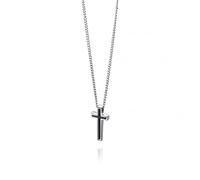 Fred Bennett Black Cross Pendant P3006 - Stainless Steel
