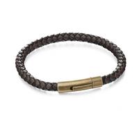 Fred Bennett Gold Coloured Brown Black Woven Bracelet B5061