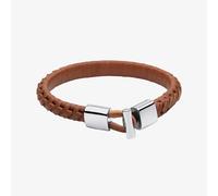 Fred Bennett Brown Leather T-Bar Clasp Bracelet B5506