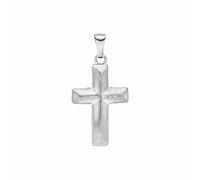 Fred Bennett Damascus Stainless Steel Cross Pendant P5504 - Modern Style | - Stainless Steel