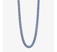 Fred Bennett Men's Blue Tone Stainless Steel Flat Curb Chain N4652B Fred Bennett Blue One Size