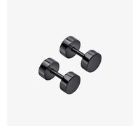 Fred Bennett Men's Plain Round Black Stud Earrings E6395 Fred Bennett Black One Size