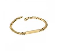 Fred Bennett Gold Plated Stainless Steel Engravable Bar Bracelet B5562 - - Stainless Steel