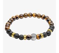 Fred Bennett Smaller Fit Tigers Eye Lava Stone Bracelet B5622