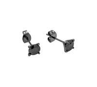 Fred Bennett Stainless Steel Black Zirconia Stud Earrings E6571B - Timeless - Stainless Steel / Zirconia