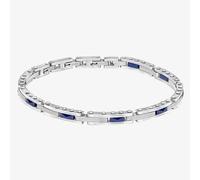 Fred Bennett Stainless Steel Blue Ceramic Link Bracelet B5631