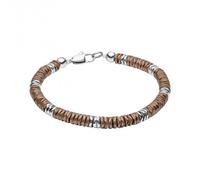 Fred Bennett Stainless Steel Bronze Silver Bracelet B5458 - Premium Finish |