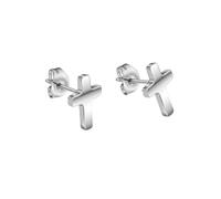 Fred Bennett Stainless Steel Cross Stud Earrings E6565