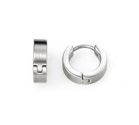 Fred Bennett Stainless Steel Huggie Earring E2938 - Exclusive - Stainless Steel