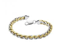 Fred Bennett Stainless Steel Two Tone Spiga Link Bracelet B5469 - Polished