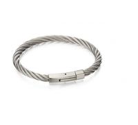 Fred Bennett Twisted Wire Cable Bracelet B5053 - Modern Style | - Sterling Silver