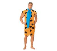 Fred Flintstone Costume Adult Caveman Fancy Dress Primitive Cosplay Cartoon Characters Stage Halloween Outfit