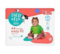 Fred & Flo Easy Fit Nappy Pants Size 3 (44 Pack) - Soft, Comfy & Ultra-Dry