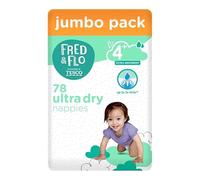 Fred & Flo Size 4+ Nappies Jumbo 78 Pack (Pack of 2)