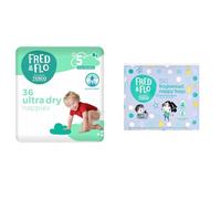 Fred & Flo Size 5+ Nappies 36 Pack + 150 Nappy Bags