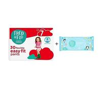 Fred & Flo Size 7 Nappy Pants 30 Pack + 60 Fragrance Free Baby Wipes