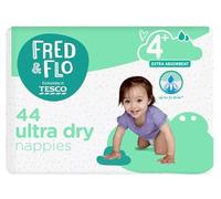 Fred & Flo Ultra Dry Nappies Size 4+ 44 Pack - (Pack of 6)