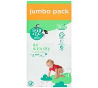 Fred & Flo Ultra Dry Nappies Size 5+ Jumbo Pack 64 Pack - (Pack of 6)