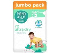 Fred & Flo Ultra Dry Nappies Size 5 Jumbo Pack 72 Pack - (Pack of 6)