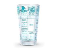 Fred & Friends 5192623 Good Measure Cocktail Recipe Glass, Rum, Clear