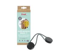 Fred Home Safety Multi-Purpose Block | Childproof Cupboards, Drawers, and Fridge Freezers | Includes 1 Adhesive Baby Safety Lock | Black Grey
