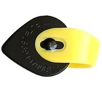 Fred Kelly Picks D5TZ-M-3 Delrin Bumblebee Teardrop Left Medium Guitar Pick,black/yellow