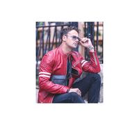 'Fred' Leather Jacket PRIMEHIDE Red 56R