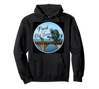 Fred on the old Seven, tree, 7 mile bridge Marathon Keys Pullover Hoodie