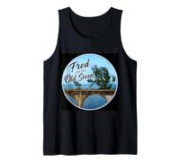 Fred on the Old Seven, Tree, 7 Mile Bridge Marathon Keys Tank Top