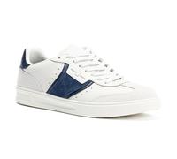 Fred Perry B4 Textured Leather/Suede Men's Porcelain/Blue Trainers UK 6