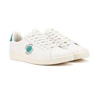 Fred Perry B721 Leather Men's Snow White/Court Green Trainers UK 8