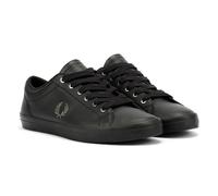 Fred Perry Baseline Leather Mens Black/Laurel Green Trainers - Size UK 10