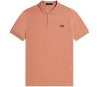 Fred Perry Black Twin Tipped Collar Rust Pink Polo Shirt - XS