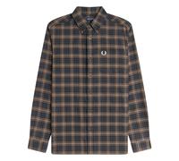Fred Perry Brushed Twill Tartan Shirt - Tobacco XL XL