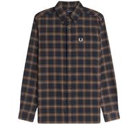 Fred Perry Brushed Twill Tartan Shirt - Tobacco L L
