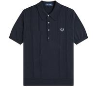 Fred Perry Cable Knitted Shirt - Navy S S