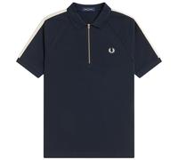 Fred Perry Cable Taped Polo Shirt - Navy M M