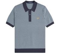 Fred Perry Chequerboard Knitted Shirt - Dark Airforce S S