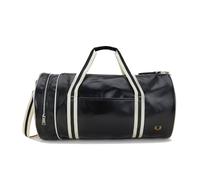 Men's Fred Perry Classic Large Barrel Bag Black/Ecru - Size: ONE size
