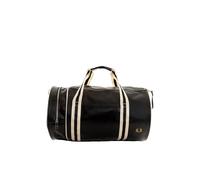 Fred Perry Mens Recycled Classic Barrel Bag - Black & Off-White - One Size