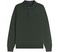 Fred Perry Classic Knitted Long Sleeve Shirt - Court Green