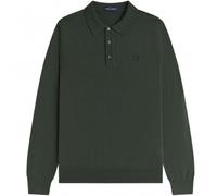 Fred Perry Classic Knitted Long Sleeve Shirt - Court Green